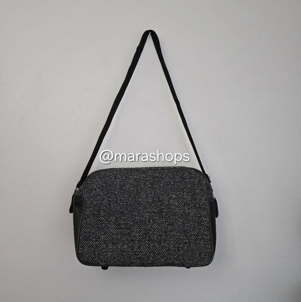 Givenchy Vintage Messenger Bag Black Tweed